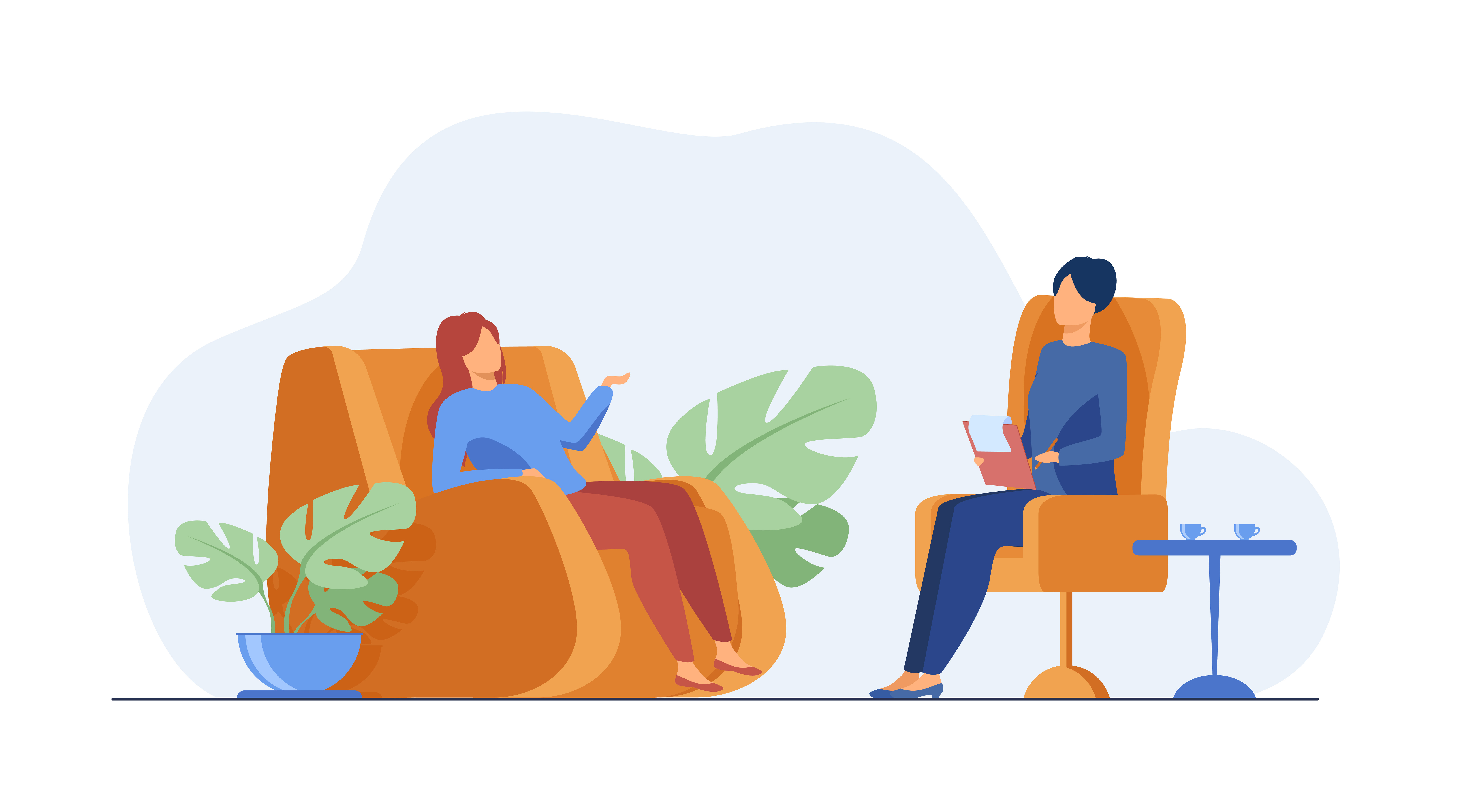 Illustration of a supportive counselling conversation